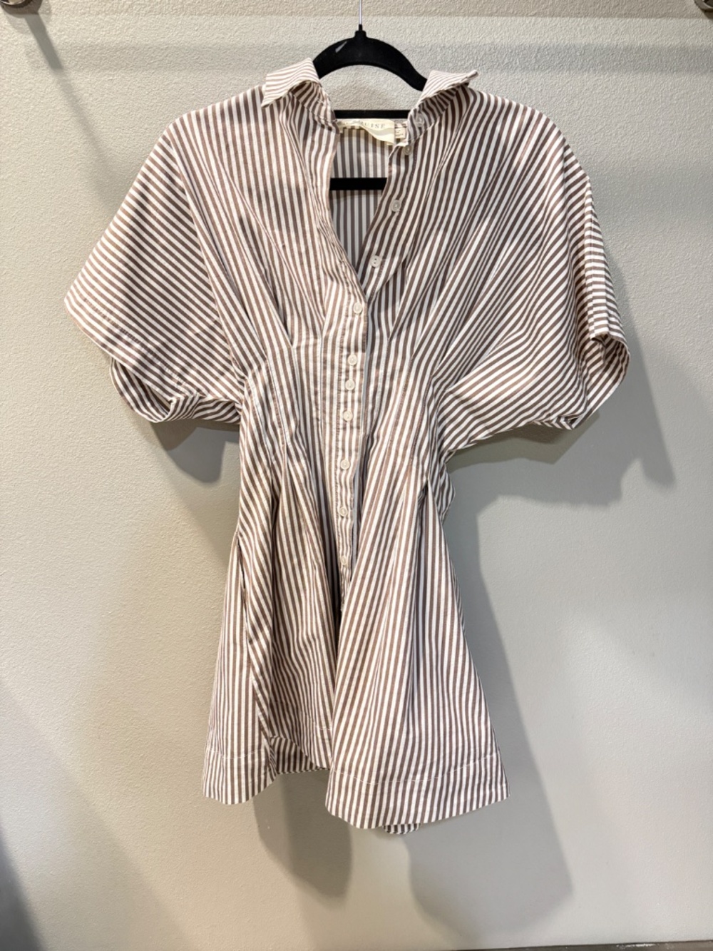 Anthropologie Exquise Tobie Button Front Pleated Shirt Dress XS - Picture 4 of 6